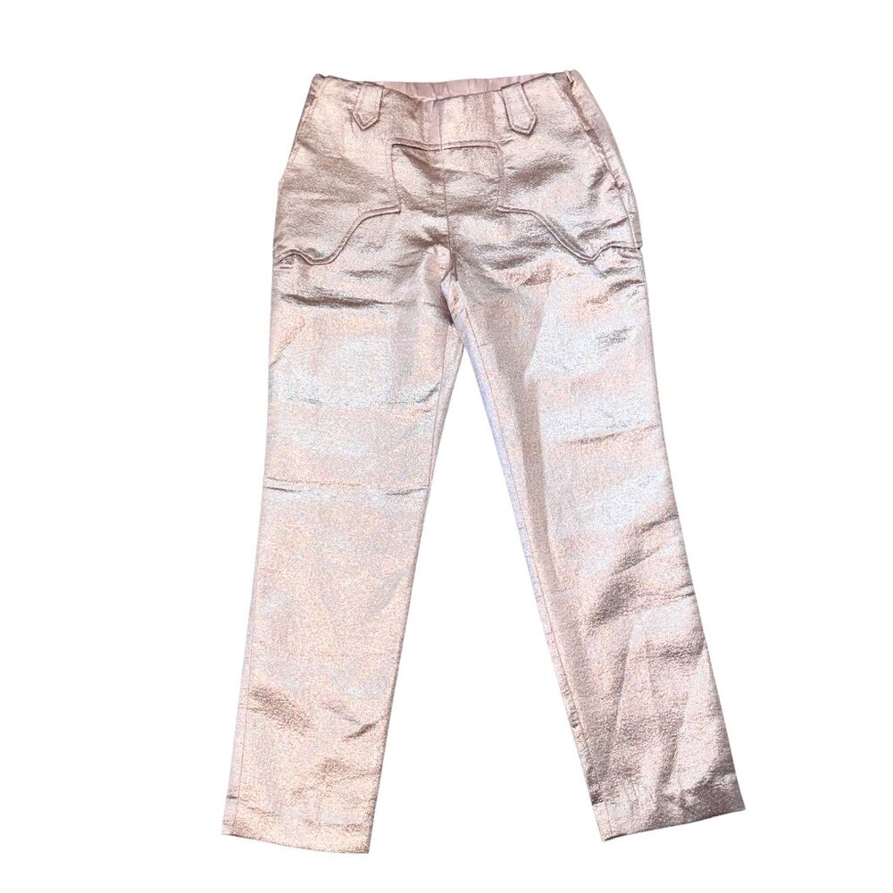 Blue B Boutique Metallic Pink Retro Western Barbiecore Shimmer Pants Women's M